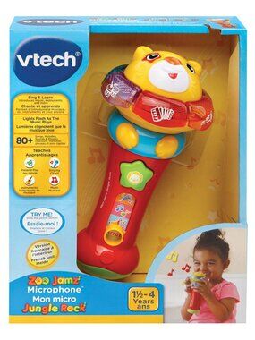 VTech Zoo Jamz Mon Micro Jungle Rock Singing Toy For 1½-4Y-New in Box (French)